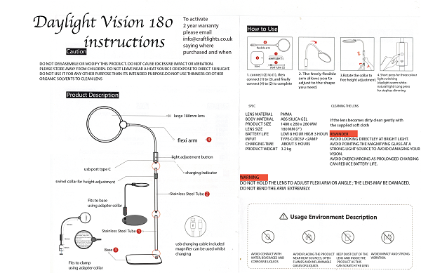 vision 180 instructios