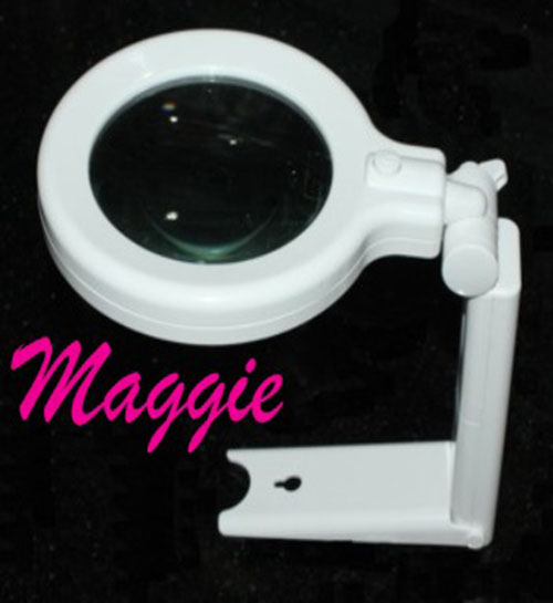 MAGGIE HANDHELD/STANDING BATTERY MAINS OPERATED DAYLIGHT MAGNIFYING LAMP.