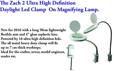 ZACH2 CLAMP ON ULTRA HIGH DEFINITION LED DAYLIGHT MAGNIFYING LAMP