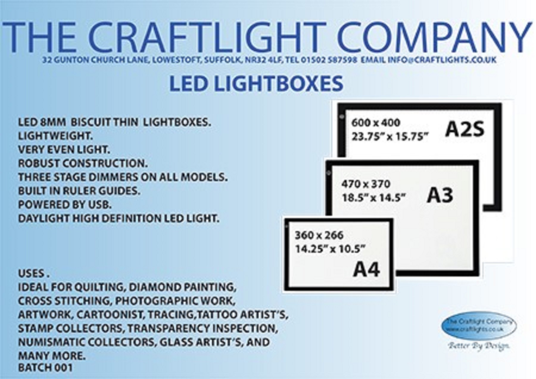 BISCUIT THIN LED DAYLIGHT LIGHTBOXES