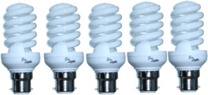  Daylight 6400k compact mini range 20 watt bayonet  in  a five pack (five bulbs)