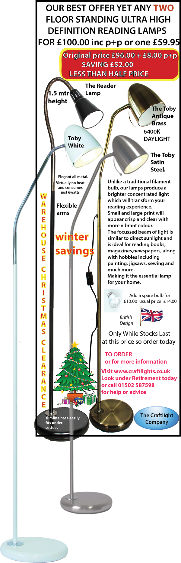 RETIREMENT TODAY DOUBLE LAMP PRICE CRASH OFFER